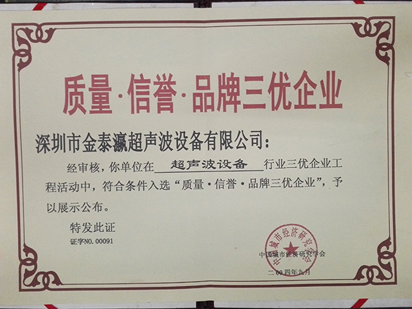 金泰瀛-三優企業證書